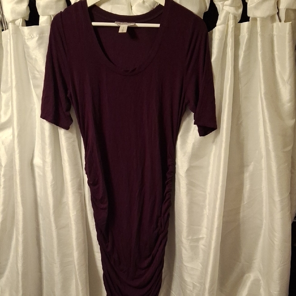 Motherhood Maternity Deep Burgundy Dress Med - Picture 1 of 14